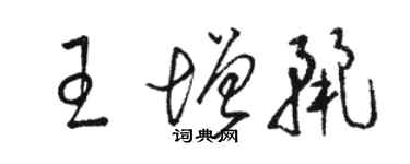 駱恆光王增麗草書個性簽名怎么寫