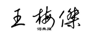 梁錦英王梅傑草書個性簽名怎么寫