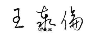 駱恆光王泰倫草書個性簽名怎么寫