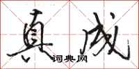 駱恆光真成行書怎么寫
