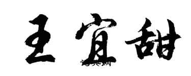 胡問遂王宜甜行書個性簽名怎么寫