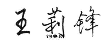 駱恆光王莉鋒行書個性簽名怎么寫