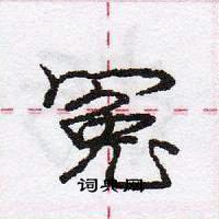 龐中華寫的硬筆行書冤