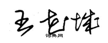 朱錫榮王花城草書個性簽名怎么寫