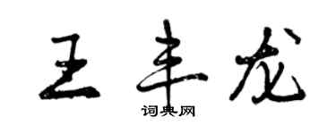 曾慶福王豐龍行書個性簽名怎么寫