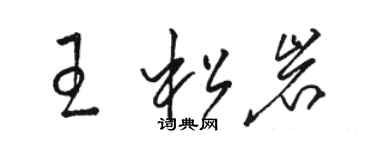 駱恆光王松岩草書個性簽名怎么寫