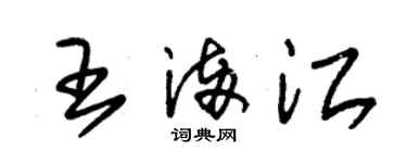 朱錫榮王滿江草書個性簽名怎么寫
