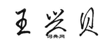 駱恆光王興貝行書個性簽名怎么寫