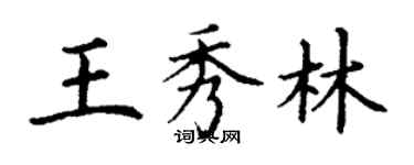 丁謙王秀林楷書個性簽名怎么寫