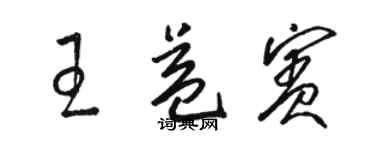 駱恆光王益賓草書個性簽名怎么寫