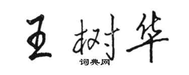 駱恆光王樹華行書個性簽名怎么寫