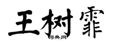 翁闓運王樹霏楷書個性簽名怎么寫