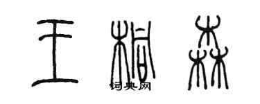 陳墨王桐森篆書個性簽名怎么寫