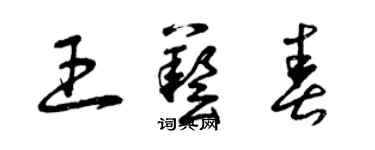 曾慶福王藝春草書個性簽名怎么寫