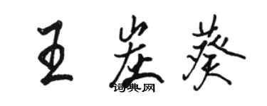 駱恆光王炭葵行書個性簽名怎么寫