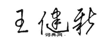 駱恆光王健新草書個性簽名怎么寫