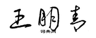 曾慶福王朋青草書個性簽名怎么寫