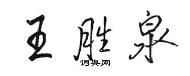 駱恆光王勝泉行書個性簽名怎么寫