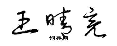 曾慶福王晴亮草書個性簽名怎么寫