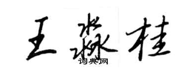 王正良王淼桂行書個性簽名怎么寫