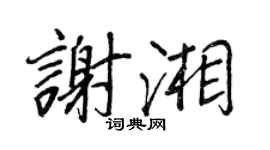王正良謝湘行書個性簽名怎么寫