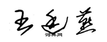 朱錫榮王廷燕草書個性簽名怎么寫