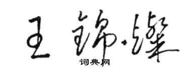 駱恆光王錦燦草書個性簽名怎么寫