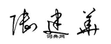 梁錦英陸建華草書個性簽名怎么寫