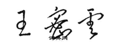 駱恆光王密雲草書個性簽名怎么寫