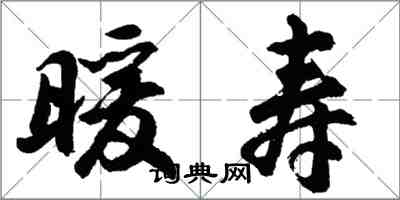 胡問遂暖壽行書怎么寫