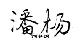 曾慶福潘楊行書個性簽名怎么寫