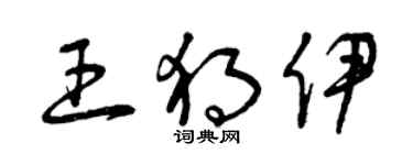 曾慶福王獨伊草書個性簽名怎么寫