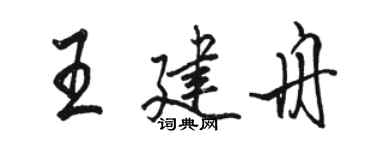 駱恆光王建舟行書個性簽名怎么寫