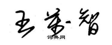 朱錫榮王萬智草書個性簽名怎么寫