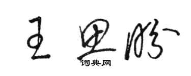 駱恆光王思盼草書個性簽名怎么寫