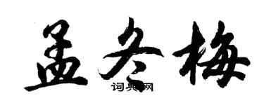 胡問遂孟冬梅行書個性簽名怎么寫