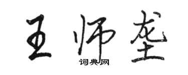 駱恆光王師壟行書個性簽名怎么寫