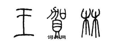 陳墨王賀林篆書個性簽名怎么寫