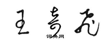 駱恆光王奇飛草書個性簽名怎么寫