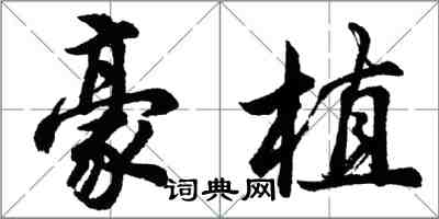 胡問遂豪植行書怎么寫