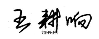 朱錫榮王耕響草書個性簽名怎么寫