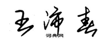 朱錫榮王沛春草書個性簽名怎么寫