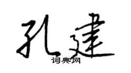 王正良孔建行書個性簽名怎么寫