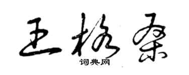 曾慶福王格桑草書個性簽名怎么寫