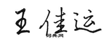 駱恆光王佳運行書個性簽名怎么寫