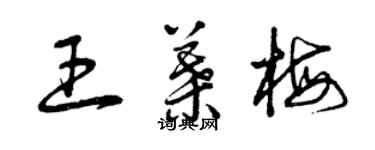 曾慶福王葉梅草書個性簽名怎么寫