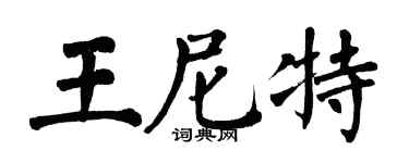 翁闓運王尼特楷書個性簽名怎么寫
