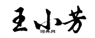 胡問遂王小芳行書個性簽名怎么寫