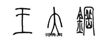 陳墨王大鋼篆書個性簽名怎么寫