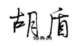 曾慶福胡盾行書個性簽名怎么寫